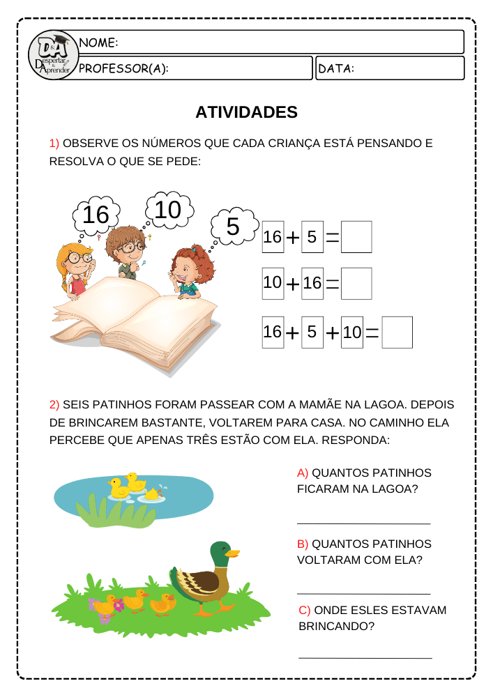 Atividades de Matemática 1